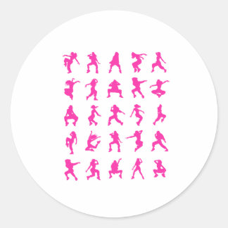 STICKER ROND DANSE DANSE DANSE