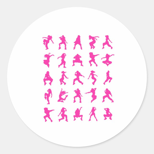 STICKER ROND DANSE DANSE DANSE (Devant)