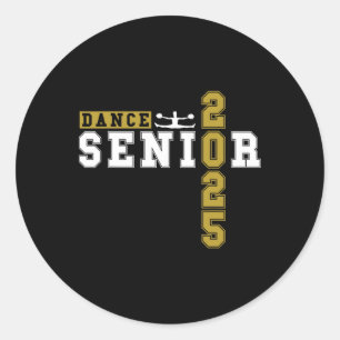 Sticker Rond Danse Danse senior Danse nocturne senior 2025 Grad