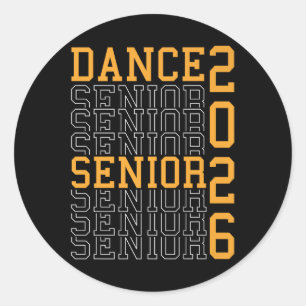 Sticker Rond Danse Danse senior Danse nocturne senior 2026 Grad