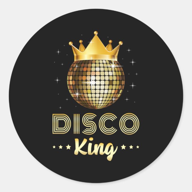 Sticker Rond Danse Danser Disco King Dancer Party Idée cadeau (Devant)