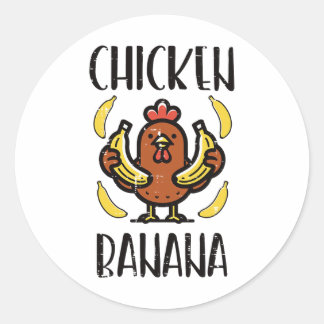 Sticker Rond Danse de chanson mignonne Nana Poulet Fruit Enfant