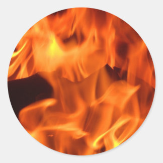 Sticker Rond Danse de flamme