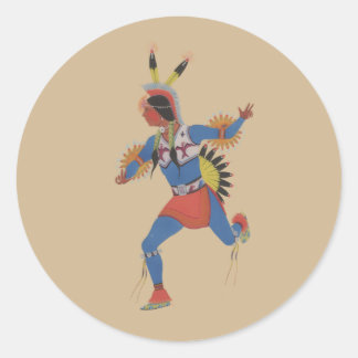 Sticker Rond Danse de guerre (ou Le Coureur)