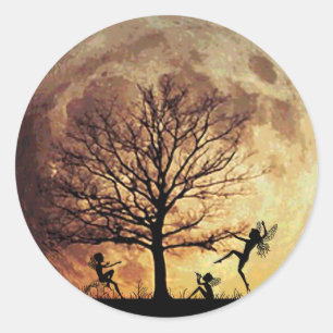 Sticker Rond Danse de la lune