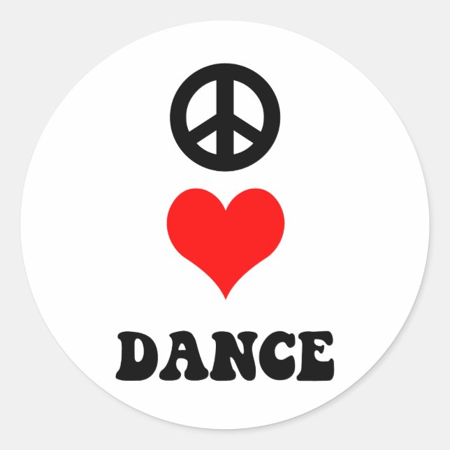 Sticker Rond Danse de la paix (Devant)