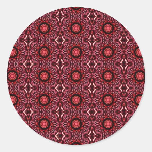 Sticker Rond Danse de l'autocollant Fleurs (Devant)