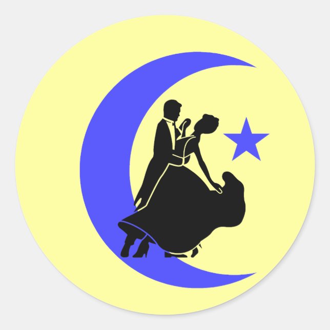 Sticker Rond Danse de salon (Devant)