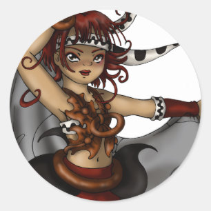 Sticker Rond Danse de tambour