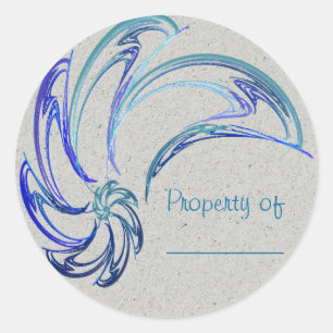 Sticker Rond Danse des dauphins abstrait Art