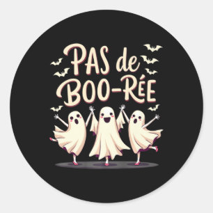 Sticker Rond Danse d'Halloween Pas De Boo-rée Ghost Ballet
