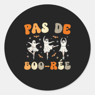 Sticker Rond Danse d'Halloween Pas De Boo-rée Ghost Ballet