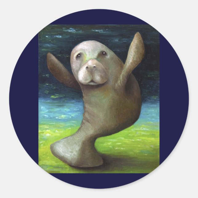 Sticker Rond Danse Du Manatee (Devant)