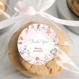 Sticker Rond Danse et tournoi mignon ballerine ballet enfant an