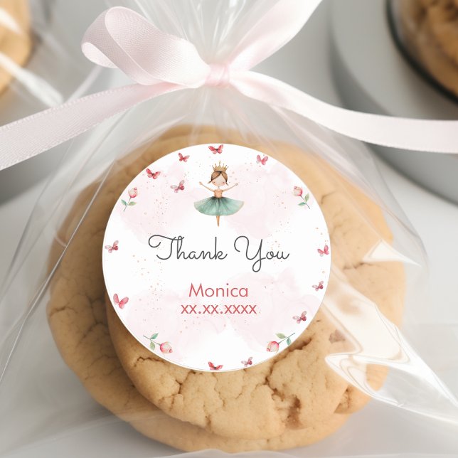 Sticker Rond Danse et tournoi mignon ballerine ballet enfant an (Créateur téléchargé)