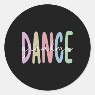 Sticker Rond Danse Grand-Mère Danser Grand-Mère D'Un Grand Dans
