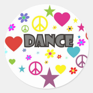 Sticker Rond Danse - Graphiques mixtes