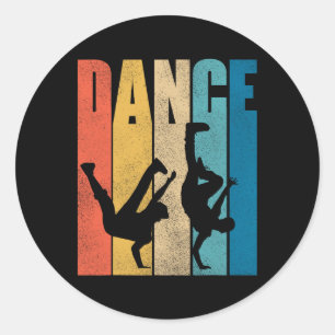Sticker Rond Danse Hip hop Danser Hiphop Danser Breakdance Bre