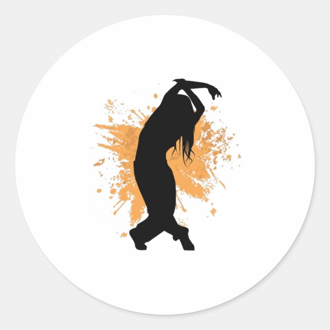 Sticker Rond Danse Hobby Sport Muscles Tanzer Musique (Devant)