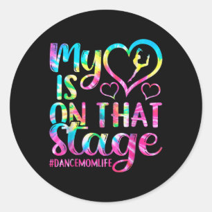 Sticker Rond Danse Maman Rétro Mon Coeur Est Sur Cette Scène Da