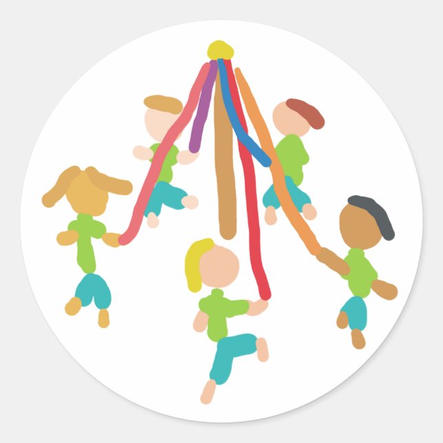 Sticker Rond Danse Maypole (Devant)