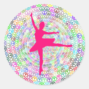 Sticker Rond Danse pour la paix