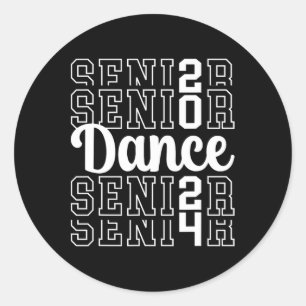 Sticker Rond Danse Senior 2024 Cl Of 2024 Senior Dancer