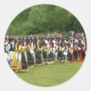 Sticker Rond Danse traditionnelle grecque