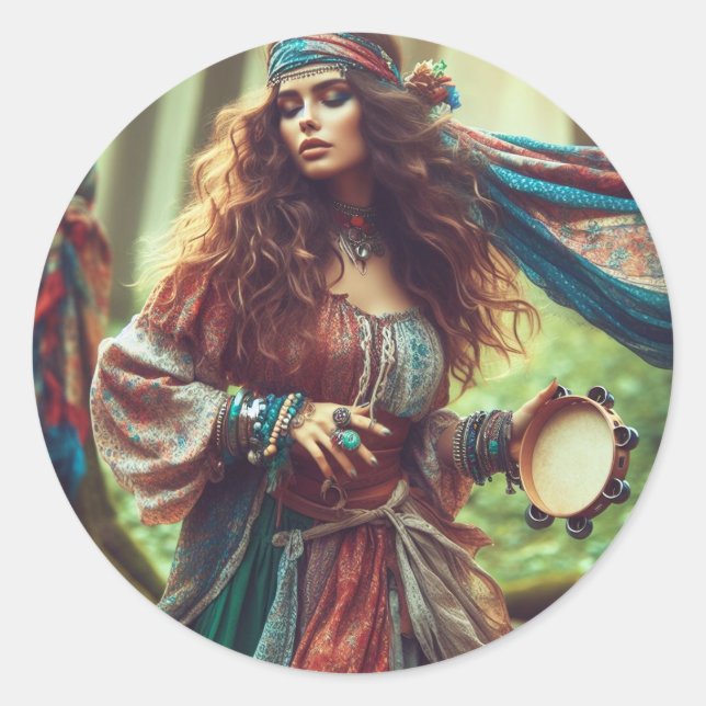 STICKER ROND DANSER GYPSI (Devant)