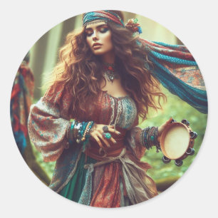 STICKER ROND DANSER GYPSI
