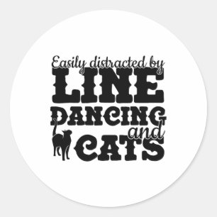 Sticker Rond Danser Ligne Funy Chemise Ligne Dancer Ligne Citat