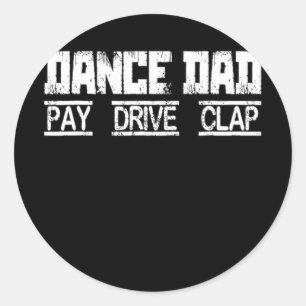Sticker Rond Danser papa Payer Clavier de lecteur Danser papa