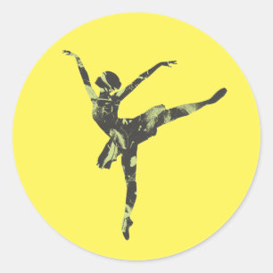 Sticker Rond Danseur de ballet moderne danse moderne