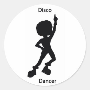 Sticker Rond Danseur de disco
