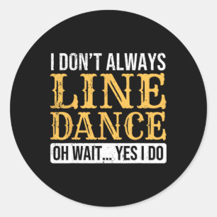 Sticker Rond Danseur de ligne Fundy ligne danse dire ligne dans