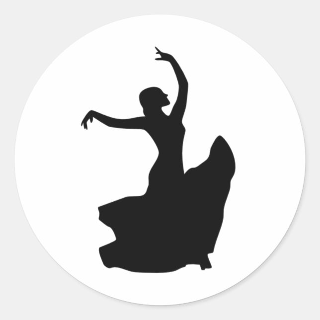 Sticker Rond Danseur flamenco uniquement (Devant)