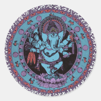 Sticker Rond Danseur Ganesh