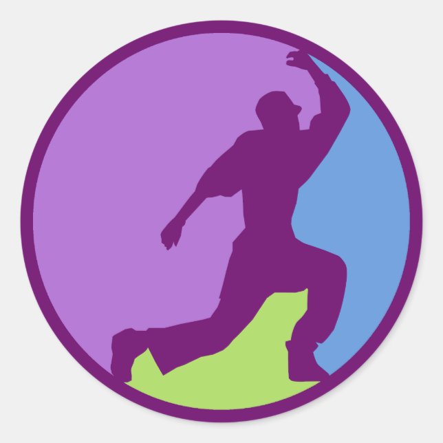 Sticker Rond Danseur Hip hop (Devant)