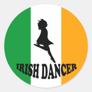Sticker Rond Danseur irlandais