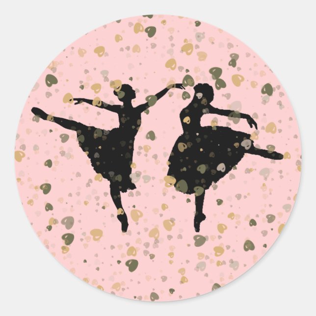 STICKER ROND DANSEURS DE BALLET (Devant)