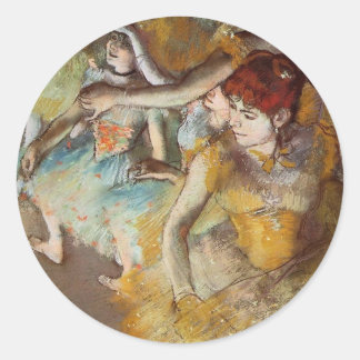 Sticker Rond Danseurs de ballet Degas sur l'autocollant de scèn