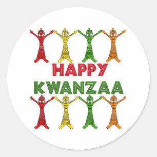 Sticker Rond Danseurs de Kwanzaa