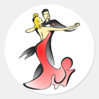 Danseurs de salle de bal couple danse swing