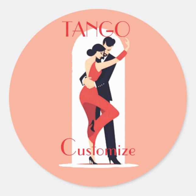 Sticker Rond Danseurs de tango Thunder_Cove (Devant)