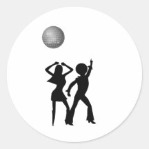 Danseurs Disco Sous Une Balle Disco