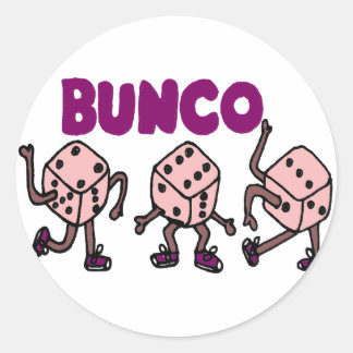 Sticker Rond Danseuse Dancing Bunco Dice