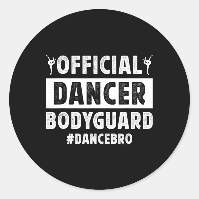 Sticker Rond Danseuse Garde corps Danse Frère D'Une Danse Frère (Devant)