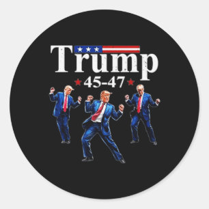 Sticker Rond Dansons comme personne ne regarde Trump 2 janvier