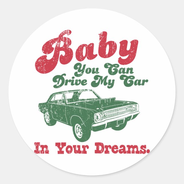 Sticker Rond Dard de 1968 Dodge Hurst Hemi (Devant)