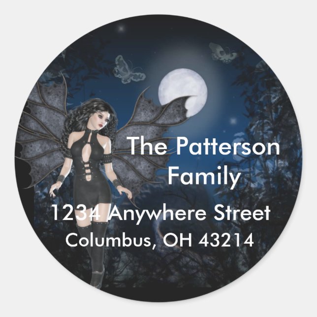 Sticker Rond Dark Angel & Dark Night Series (Devant)